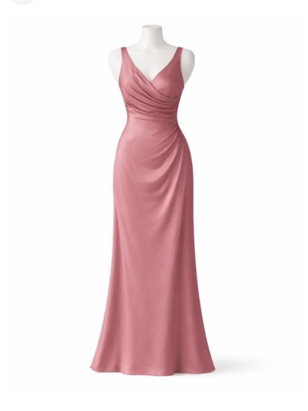 Size 14 Sorella Vita Women’s Dusty Rose Satin Bridesmaid Wedding Guest Dress